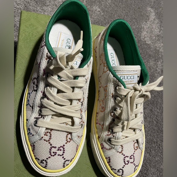 Gucci 1977 sparkle classic gg logo tennis shoes - Picture 3 of 16